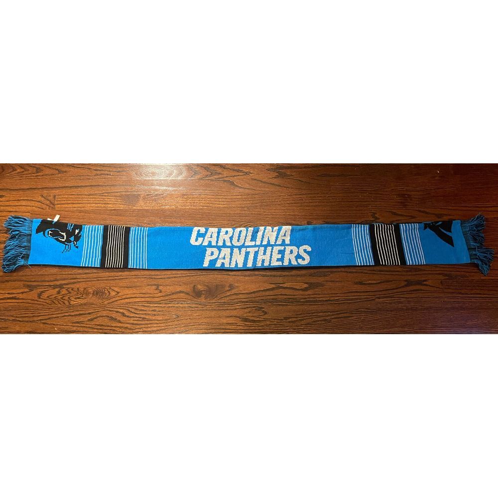 Carolina Panthers NFL‎ Scarf Double Sided Logo Forever Collectibles Black Blue